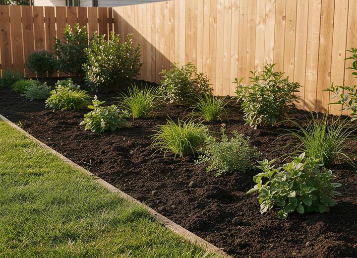 Garden edge with defined border