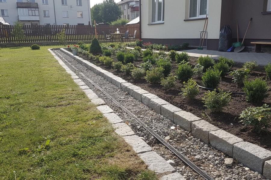 After image showing a more defined garden edge